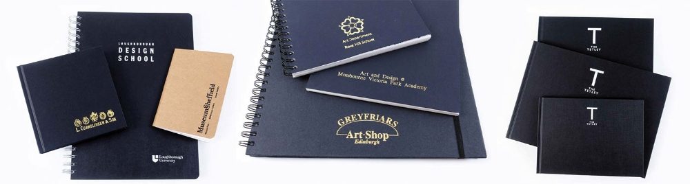 Personalized Sketchbook, Black and Gold Embossed Drawing Book