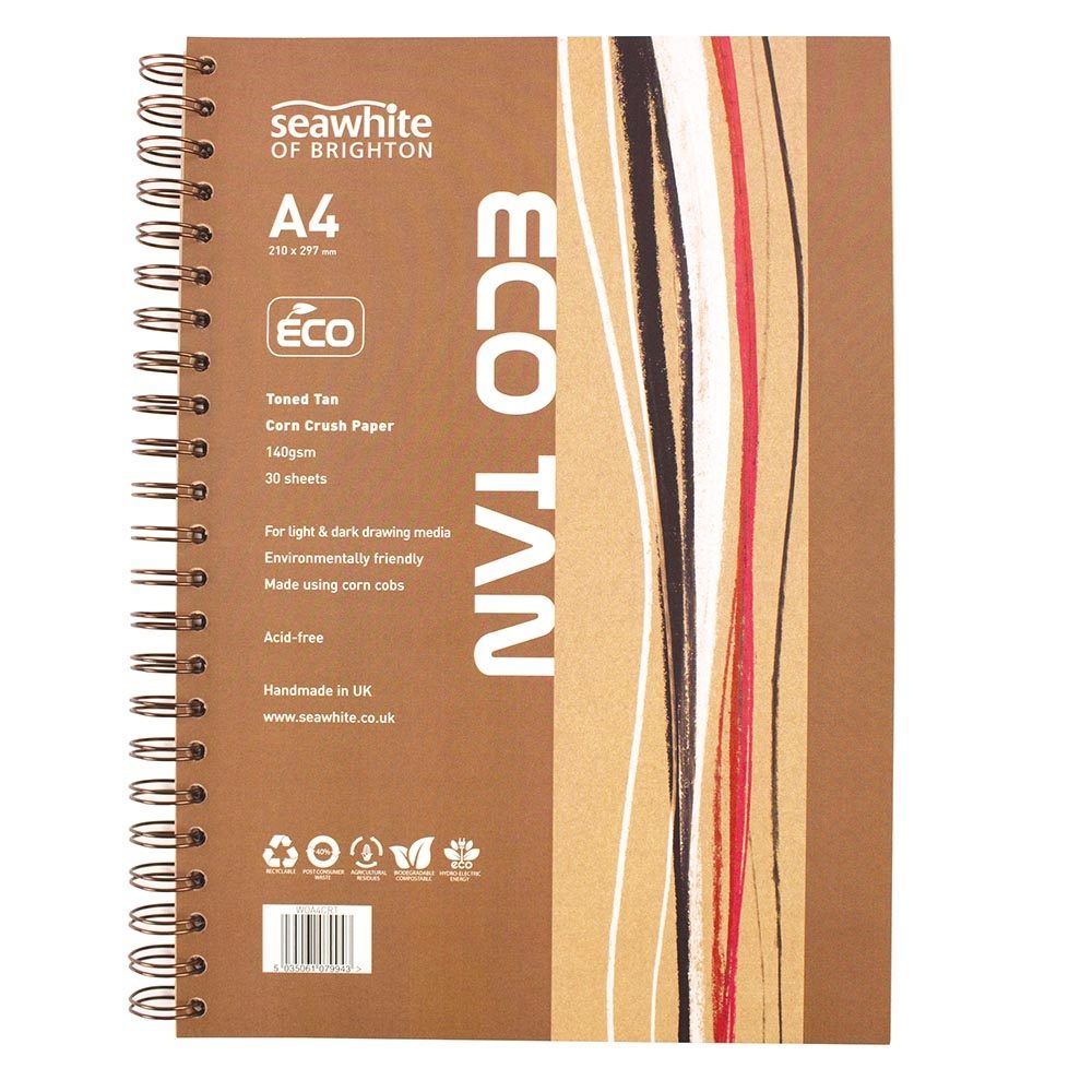 A4 Eco Tan Spiral Sketchbook - Seawhite of Brighton Ltd