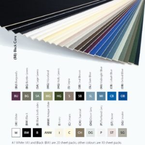 A1 Size Coloured Mountboard - 10 Sheet Pack