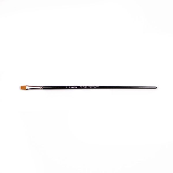BSYS8 Golden Synthetic Flat Brush Size 8