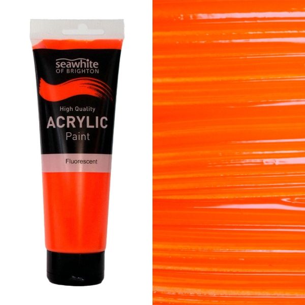 250ml Acrylic Paint Fluro Orange