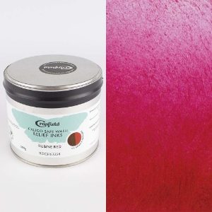 PTIR5RR Caligo Safewash Relief Ink Rubine Red 500g Tin