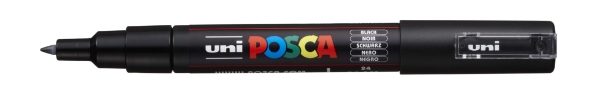 Uni Posca Paint Marker Extra Fine, 0.7 - 1mm Bullet Tip, Black DAMPEFB